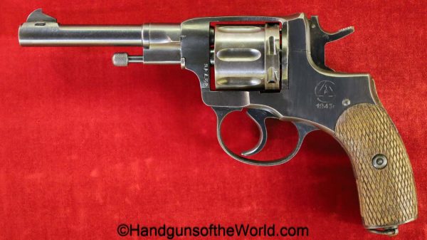 Russian, 1895, Revolver, 7.62mm, Dated, 1943, Fantastic, Nagant, model, handgun, revolver, C&R, collectible, Soviet, WWII, WW2, non-import, non import