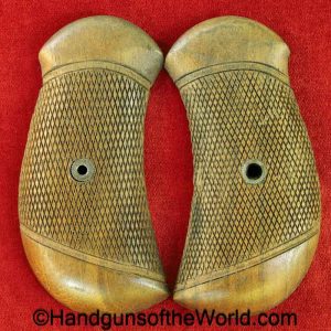 Webley, Mark I, Revolver, Grips, Checkered walnut, Walnut, Wood, Wooden, Original, Collectible, Mark 1, British, Mk1, MkI, Mk 1, Mk I, Mk.1, Mk.I, Mk. 1, Mk. I