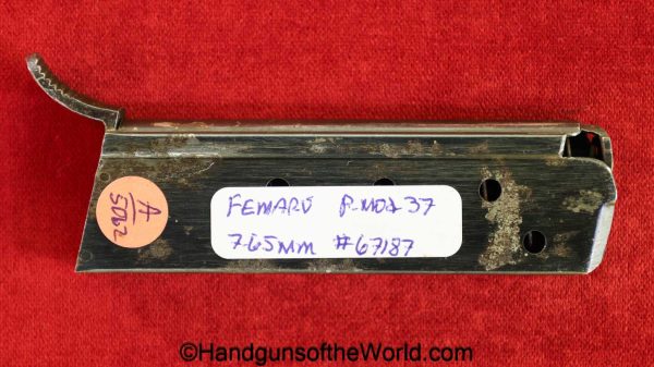 Femaru, P.Mod 37, 7.65mm, Magazine-Clip, 67187, #67187, original, collectible, handgun, pistol, German, Germany, WWII, WW2, magazine, mag, clip, 7.65, 32