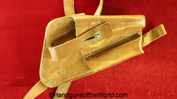 FN, Browning, 1922, Shoulder Holster, WWII, German, Tan, leather, original, collectible, Germany, WW2, handgun, pistol, hand gun, holster, shoulder
