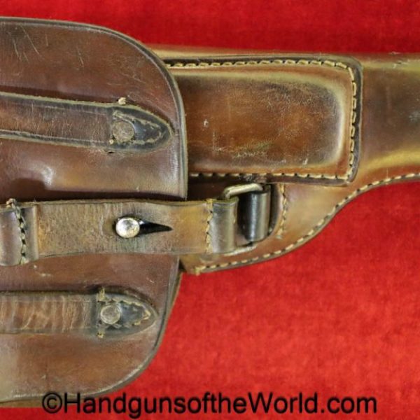 Femaru, P.Mod 37, Holster, WWII, Luftwaffe, Brown, leather, Theuermann, Dropping pattern, JSD, 1942, Eagle 7, original, collectible, German, Germany, WW2