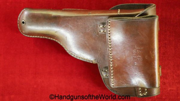 Femaru, P.Mod 37, Holster, WWII, Luftwaffe, Brown, leather, Theuermann, Dropping pattern, JSD, 1942, Eagle 7, original, collectible, German, Germany, WW2