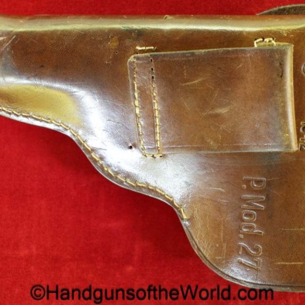CZ-27, Holster, Dated, 1942, brown, leather, P.Mod 27, WaA76, original, collectible, CZ, 27, CZ27, CZ 27, German, Germany, WWII, WW2, handgun, pistol