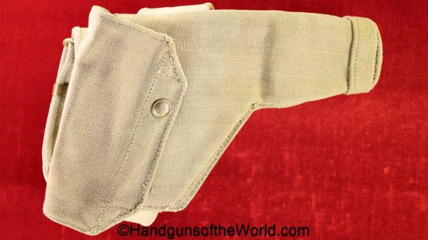 Enfield, No2, MKI*, Revolver, Holster, with Belt, Tan, canvas, with brass fittings, Bagcraft Ltd-1943, original, collectible, 1943, British, English