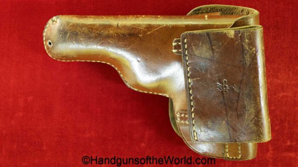 Femaru, P.Mod 37, Holster, brown, leather, Theuermann, dropping, pattern, CDC42, Luftwaffe, Eagle 2, original, collectible, E/2, German, Germany, WWII, WW2
