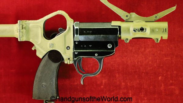 German, Sturm Pistole, 26.5mm, with Folding Stock, Z, Pistol, Pistole, Sturm, Sturmpistole, Germany, WWII, WW2, handgun, pistol, flare, collectible, non-FFL