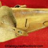 Radom, VIS, P-35, Shoulder Holster, Tan, leather, maker marked, Carl Kuntze-Penig-SA, 1945, original, collectible, German, Germany, WWII, WW2, P35, P.35