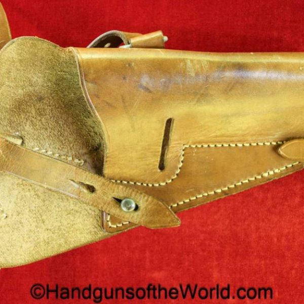 Radom, VIS, P-35, Shoulder Holster, Tan, leather, maker marked, Carl Kuntze-Penig-SA, 1945, original, collectible, German, Germany, WWII, WW2, P35, P.35