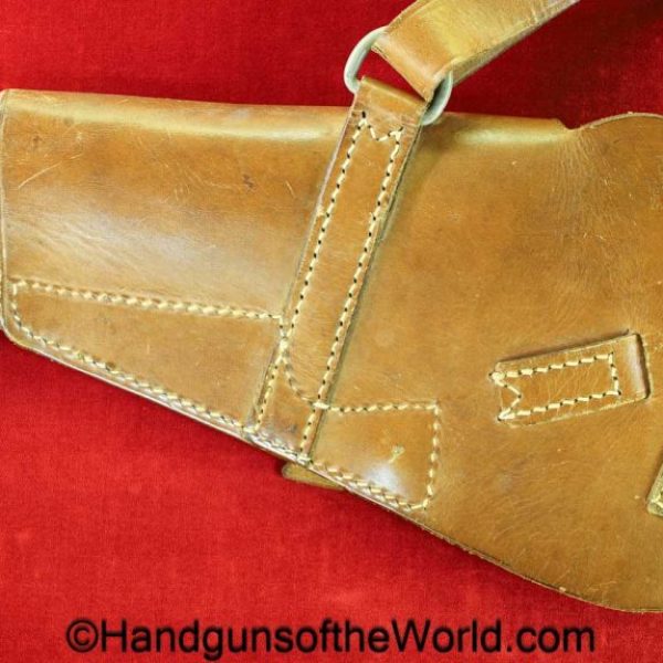 Radom, VIS, P-35, Shoulder Holster, Tan, leather, maker marked, Carl Kuntze-Penig-SA, 1945, original, collectible, German, Germany, WWII, WW2, P35, P.35