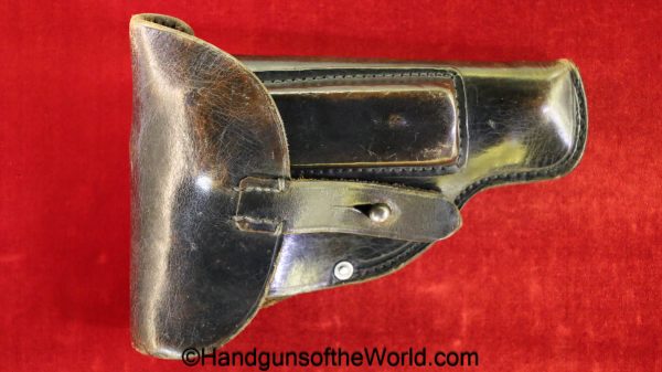 Sauer, 38H, Holster, German, Police, 1942, black, leather, A. Fischer-Berlin, original, collectible, Germany, WWII, WW2, 38, handgun, pistol, hand gun