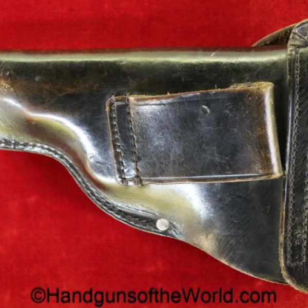 Sauer, 38H, Holster, German, Police, 1942, black, leather, A. Fischer-Berlin, original, collectible, Germany, WWII, WW2, 38, handgun, pistol, hand gun