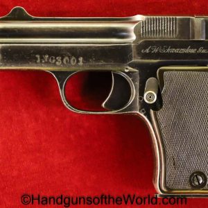 Schwarzlose, 1908, 7.65mm, Blow-Forward, Germany, German, handgun, pistol, C&R, collectible, blow forward, 7.65, 32, .32, acp, auto, pocket, model