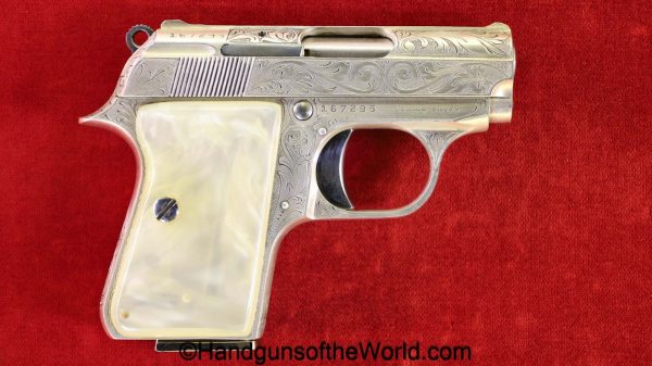 Astra, Cub, .22 Short, Factory Engraved, with Box, 2002, .22, 22, Short, S, Boxed, Spain, Spanish, handgun, pistol, C&R, collectible, VP, Vest Pocket, 1966