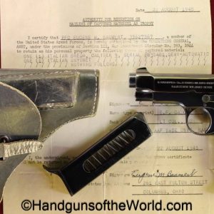 Beretta, 1934, .380, Full Rig, with WWII Airforce Capture Paper, WWII, WW2, Capture Paper, 380, handgun, pistol, C&R, collectible, WWII, WW2, 1940, model