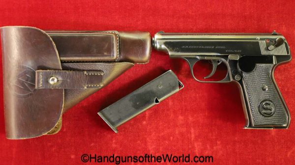 Sauer, 38H, 7.65mm, SA der NSDAP, Full Rig, German, Germany, handgun, pistol, C&R, collectible, WWII, WW2, Gruppe Thüringen, 38, h, pocket, 32, .32, 7.65