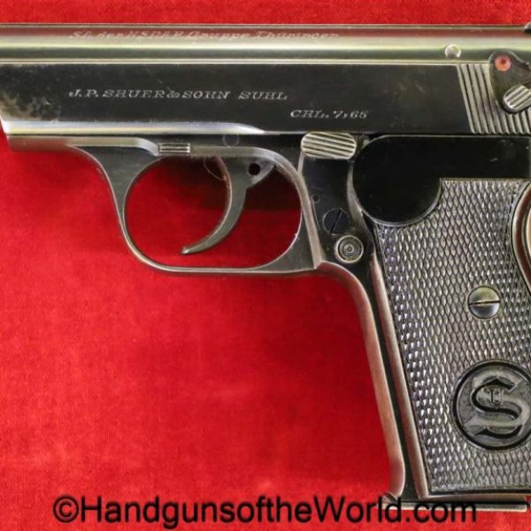 Sauer, 38H, 7.65mm, SA der NSDAP, Full Rig, German, Germany, handgun, pistol, C&R, collectible, WWII, WW2, Gruppe Thüringen, 38, h, pocket, 32, .32, 7.65