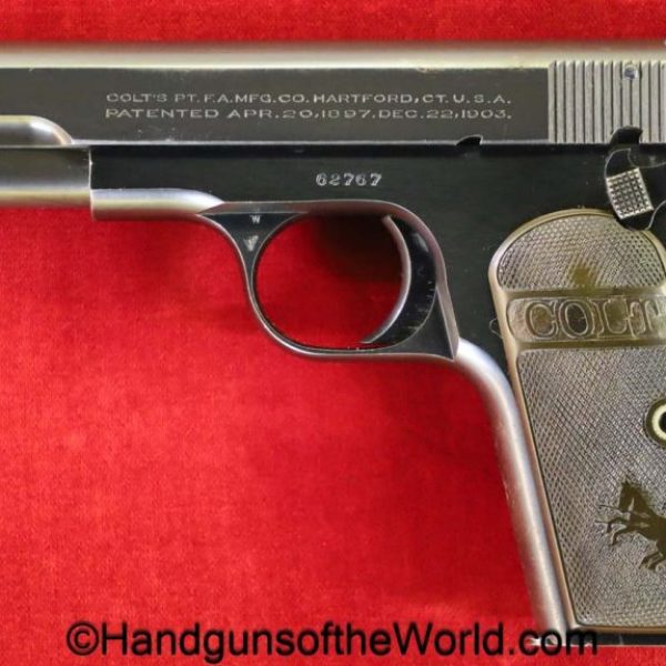 Colt, 1908, .380, 1923, handgun, pistol, C&R, collectible, pocket, pocket hammerless, M, model, 380, acp, auto, Americana, American, US, USA, America