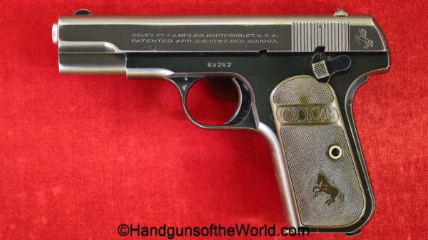 Colt, 1908, .380, 1923, handgun, pistol, C&R, collectible, pocket, pocket hammerless, M, model, 380, acp, auto, Americana, American, US, USA, America