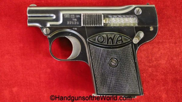 OWA, 1922, 6.35mm, Late Model, Excellent, handgun, pistol, C&R, collectible, VP, Vest Pocket, Austria, Austrian, 6.35, 25, .25, acp, auto, German, Germany