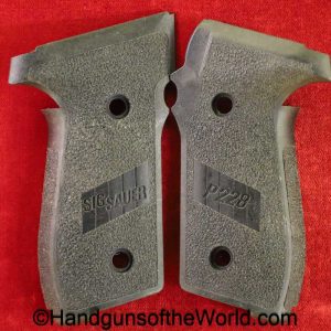 SIG, P-228, Grips, original, collectible, P228, P 228, Sauer, Sig Sauer, Sig-Sauer, grip, pair, set, handgun, hand gun, pistol, German, Germany, W, W., West