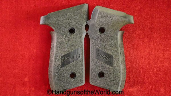 SIG, P-228, Grips, original, collectible, P228, P 228, Sauer, Sig Sauer, Sig-Sauer, grip, pair, set, handgun, hand gun, pistol, German, Germany, W, W., West