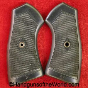 Webley, Mark VI, Revolver, Grips, Checkered, black, Bakelite, original, collectible, Mark 6, Mk6, MkVI, MK.6, Mk.VI, Mark, 6, VI, Mk, Mk., British, English