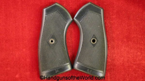 Webley, Mark VI, Revolver, Grips, Checkered, black, Bakelite, original, collectible, Mark 6, Mk6, MkVI, MK.6, Mk.VI, Mark, 6, VI, Mk, Mk., British, English