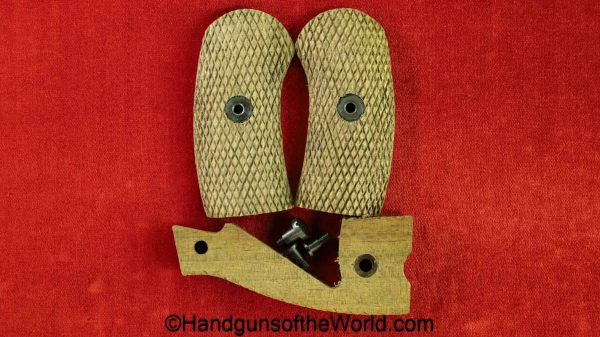 Russian, 1895, Nagant, Revolver, Grips, Grip, original, collectible, Soviet, USSR, Soviet Union, Arsenal Replacement, handgun, hand gun, pair, set, with screws