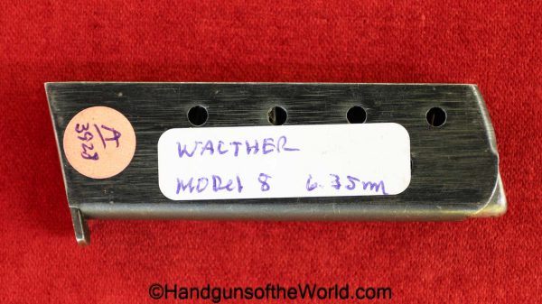Walther, Model 8, 6.35mm, Magazine-Clip, magazine, mag, clip, original, collectible, German, Germany, 8, Model, 6.35, 25, .25, acp, auto, VP, Vest Pocket