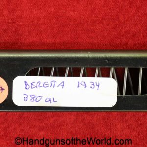 Beretta, 1934, .380, Magazine, Clip, Mag, Original, Collectible, Handgun, Pistol, Italy, Italian, 380, acp, auto, Finger Extension, 9mm, WWII, WW2, Era