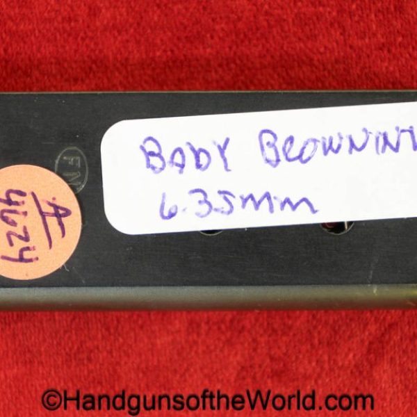 Browning, Baby, 6.35mm, Magazine, Clip, Mag, Original, Collectible, Belgian, Belgium, 6.35, 25, .25, acp, auto, Handgun, Pistol, Hand gun