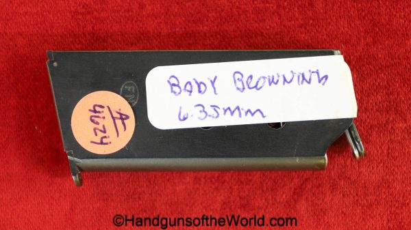 Browning, Baby, 6.35mm, Magazine, Clip, Mag, Original, Collectible, Belgian, Belgium, 6.35, 25, .25, acp, auto, Handgun, Pistol, Hand gun
