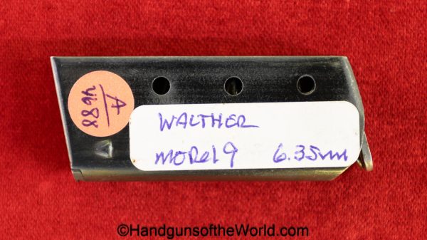 Walther, Model 9, 6.35mm, Magazine-Clip, magazine, mag, clip, original, collectible, German, Germany, 9, Model, 6.35, 25, .25, acp, auto, VP, Vest Pocket
