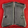 Walther, PP, Grips, WWII, Era, Black, Bakelite, with metal weight inserts, weighted, original, collectible, WW2, German, Germany, pair, set, grip, pistol