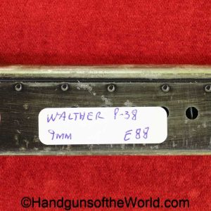 Walther, P-38, 9mm, Magazine, Clip, Mag, Original, Collectible, German, Germany, WWII, WW2, P38, P.38, P 38, Handgun, Pistol, E88, E/88, Hand gun, cyq