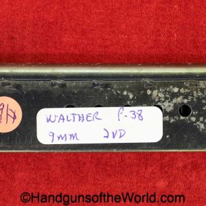 Walther, P-38, 9mm, WWII, Era, Magazine-Clip, Magazine, Mag, Clip, Original, Collectible, German, Germany, P38, P.38, P 38, WW2, Handgun, Pistol, Hand gun
