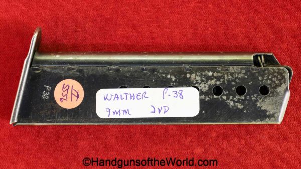 Walther, P-38, 9mm, WWII, Era, Magazine-Clip, Magazine, Mag, Clip, Original, Collectible, German, Germany, P38, P.38, P 38, WW2, Handgun, Pistol, Hand gun