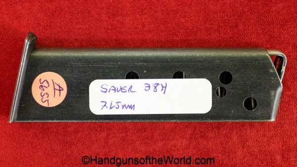 Sauer, 38h, 7.65mm, Magazine-Clip, magazine, mag, clip, original, collectible, 38, h, 7.65, 32, .32, acp, auto, German, Germany, handgun, pistol, vintage, old
