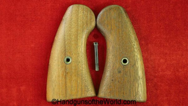 Colt, 1917, Revolver, Grips, Smooth, walnut, WWI, WW1, Era, original, collectible, handgun, grip, pair, set, US, USA, American, America, Americana