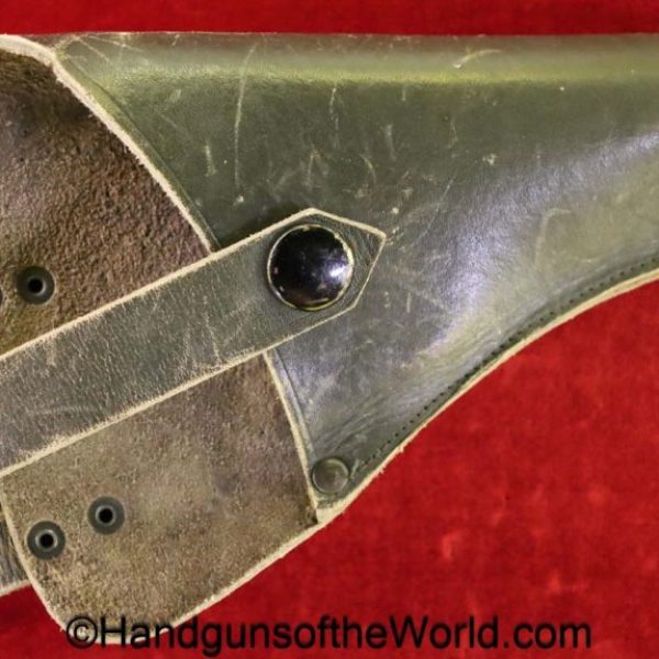 Beretta, 1934, 1935, Shoulder Holster, WWII, Era, green, leather, original, collectible, WW2, Italian, Italy, model, handgun, pistol, real, vintage, old