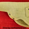 Colt, 1911, Mills, Pattern, Holster, Tan, canvas, wide flap, ink stamped, 1914, original, collectible, Americana, American, 45, .45, acp, auto, US, USA