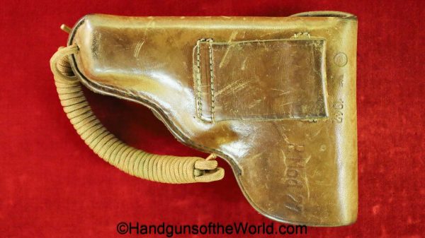 CZ-27, Holster, German, WWII, Dated, 1942, Tan, leather, original, collectible, Germany, WW2, CZ, 27, CZ27, CZ 27, handgun, pistol, Czech, Czechoslovakia