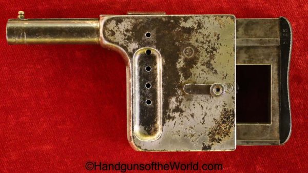 Gaulois, No 1, 8mm, Palm Pistol, French, France, No1, Factory Nickel, Nickel, handgun, pistol, collectible, antique, non-FFL, non FFL, No.1, No, 1, One