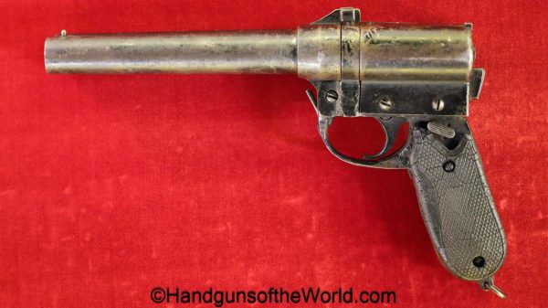 Japanese, Type 4, 20mm, Double Barrel, Flare Pistol, Japan, WWII, WW2, Navy, Naval, handgun, pistol, flare, collectible, Non FFL, Non-FFL, Double, Barrel, 4