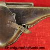 Luger, P.08, Holster, Dated, 1937, brown, leather, Klinge-Dresden, WaA142, original, collectible, German, Germany, WWII, WW2, P08, P 08, P-08
