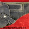 Mauser, HSc, Holster, WWII, Era, original, collectible, German, Germany, handgun, pistol, WW2, hand gun, vintage, real, Black, leather, breakaway, unmarked