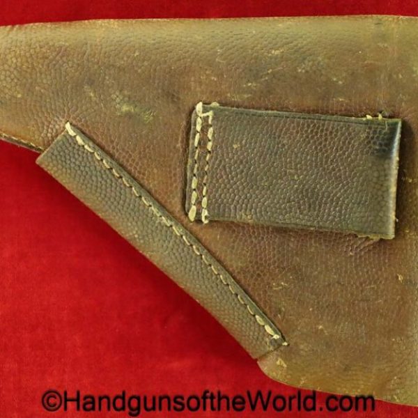 Mauser, HSc, Holster, WWII, Dated, 1943, Brown, leather, pebble grain, breakaway, BDR43, original, collectible, bdr, 43, German, Germany, WW2, model, pistol