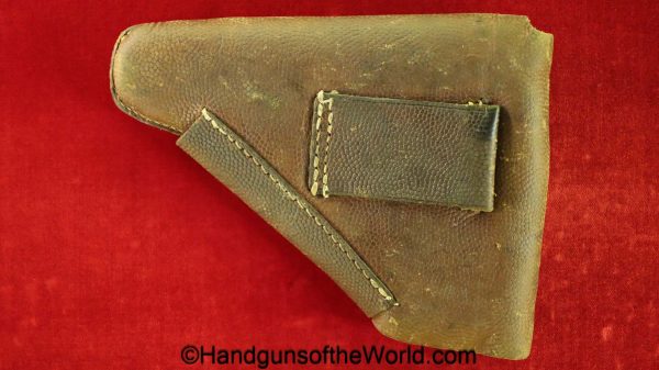 Mauser, HSc, Holster, WWII, Dated, 1943, Brown, leather, pebble grain, breakaway, BDR43, original, collectible, bdr, 43, German, Germany, WW2, model, pistol