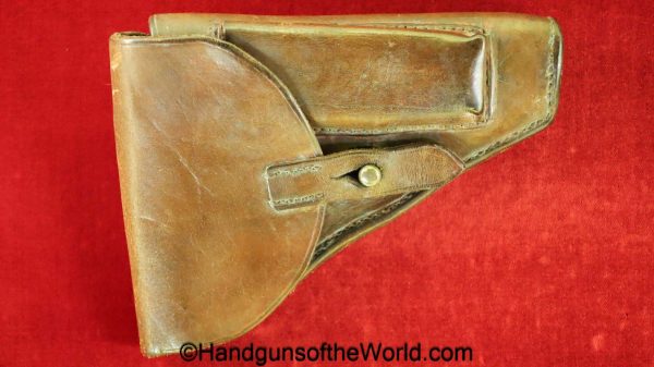 Mauser, 1910/34, Holster, Brown, leather, German, WWII, WW2, Germany, handgun, pistol, original, collectible, 1910, 1934, 34, model, hand gun