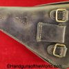 Nambu, Type 14, Holster, Brown, leather, clamshell, pattern, with brass fittings, brass, original, collectible, Japan, Japanese, WWII, WW2, handgun, pistol